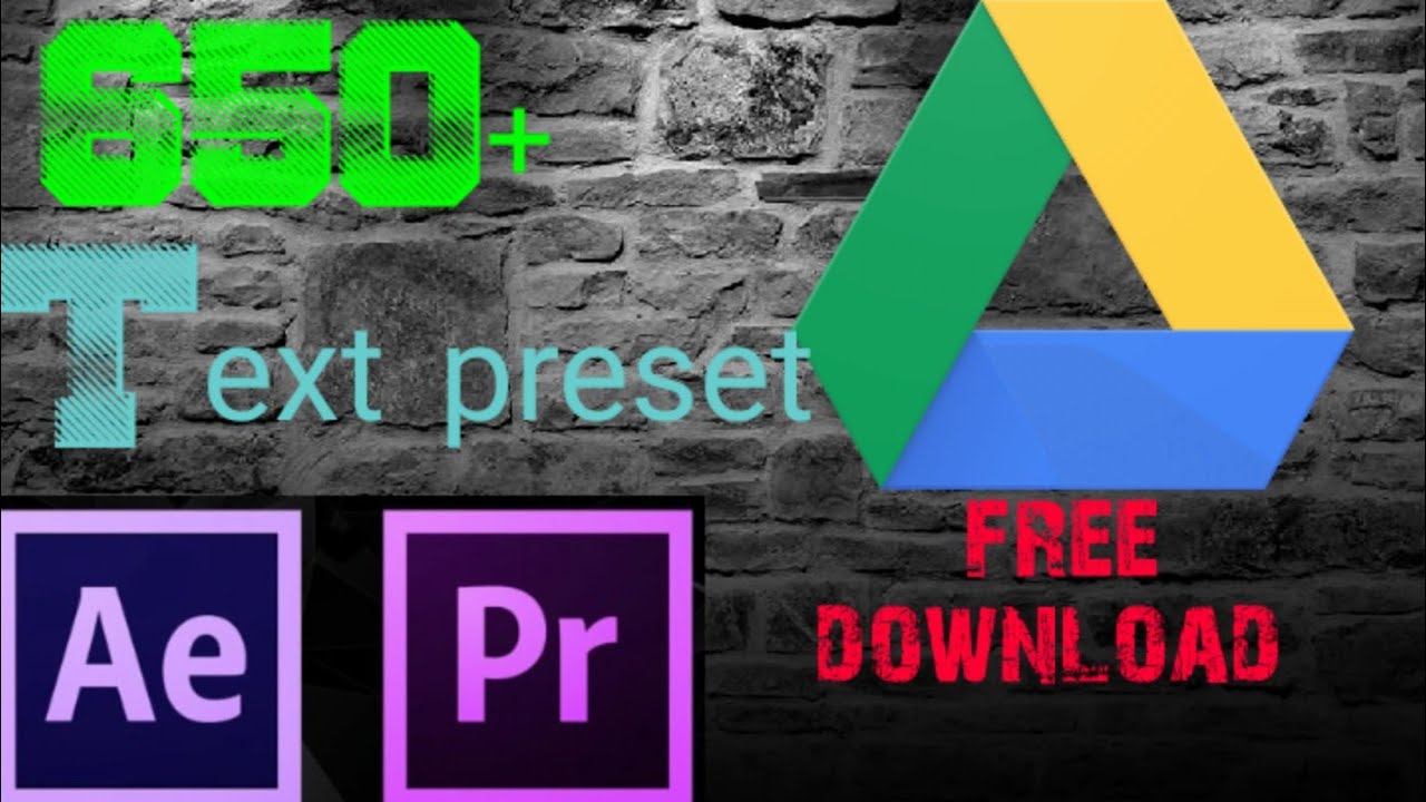 text presets premiere pro free